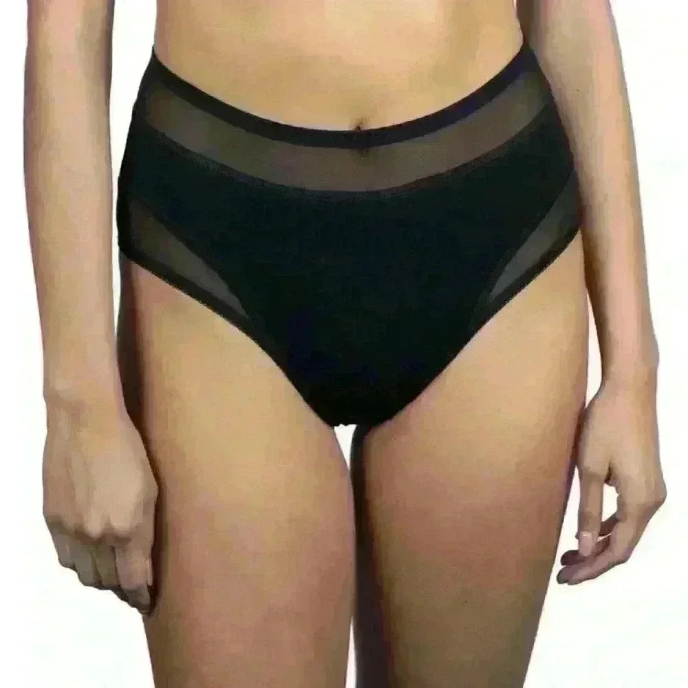 Full Coverage Semi Sheer High Waist Panties by Less Is Amor